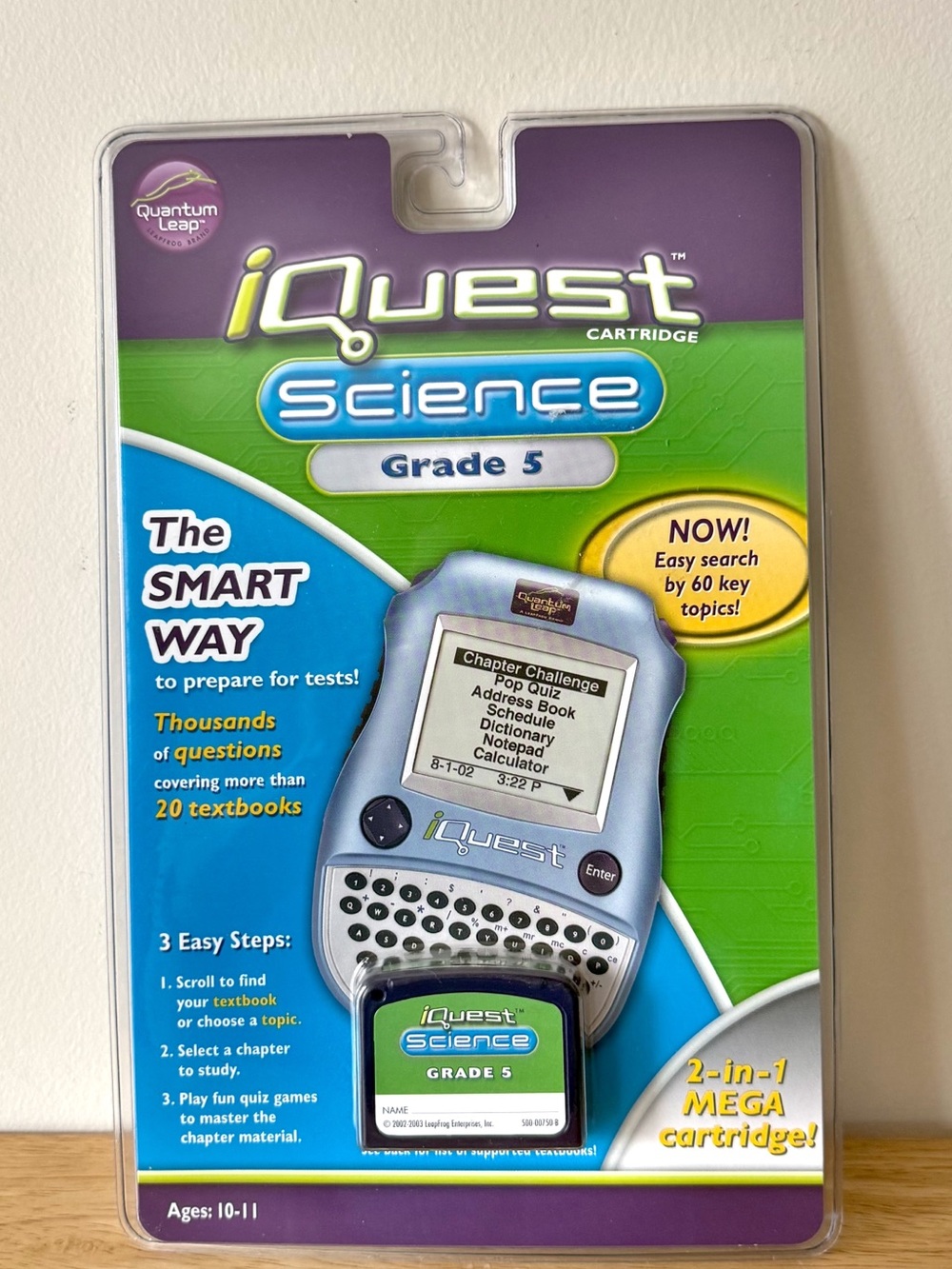 LeapFrog iQuest Science Grade 5 Cartridge Quantum Leap Vintage EdTech New Sealed